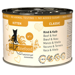 Produktbild von catz finefood Kitten No. 7 Rind & Kalb - 6 x 200 g