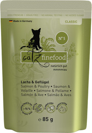 Produktbild von catz finefood Lachs & Geflügel Katzenfutter nass - 8 x 85 g