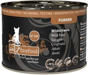Produktbild von Catz finefood Purrrr Adult Wildschwein Nassfutter Katze - 6 x 200 g
