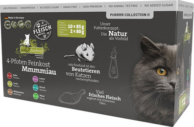 Produktbild von catz finefood Purrrr Collection II Monoprotein Katzenfutter nass - 12 x 85 g