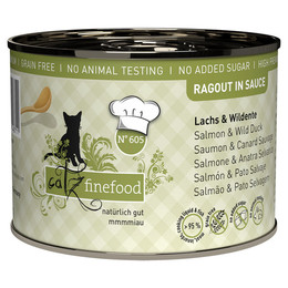 Produktbild von catz finefood Ragout No. 605 Lachs & Wildente - 6 x 190 g