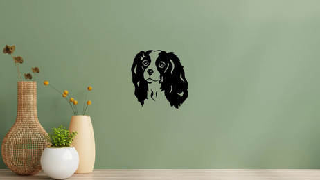 Produktbild von Cavalier King Charles Spaniel Kopf Wandtattoo Wandbild Wandsticker Wandaufkleber Wanddekoration
