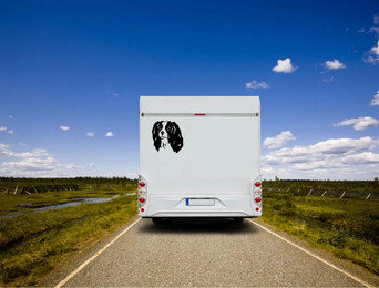 Produktbild von Cavalier King Charles Spaniel Kopf Wohnmobil Aufkleber
