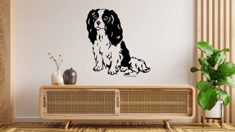 Produktbild von Cavalier King Charles Spaniel Wandtattoo Wandbild Wandsticker Wandaufkleber Wanddekoration