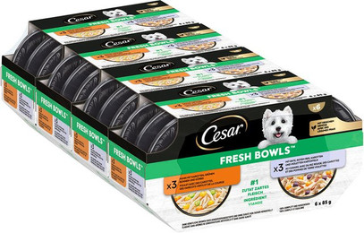 Produktbild von Cesar Fresh Bowls Huhn & Ente in Sauce - 48 x 85 g