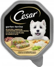 Produktbild von Cesar Gartenvielfalt mit Geflügel, Gemüse & Reis - 14 x 150 g