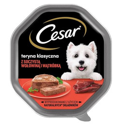 Produktbild von Cesar Klassik-Terrine Nassfutter für ausgewachsene Hunde mit Rindfleisch und Leber - 6 x 150 g