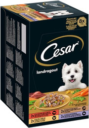 Produktbild von CESAR Landragout 4 Varietäten - 64 x 150 g
