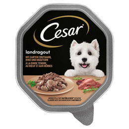 Produktbild von Cesar Landragout mit Truthahn, Rind und Kräutern - 14 x 150 g