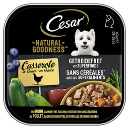 Produktbild von Cesar Natural Goodness Casserole in Sauce Getreidefrei Superfoods Huhn - 16 x 100 g
