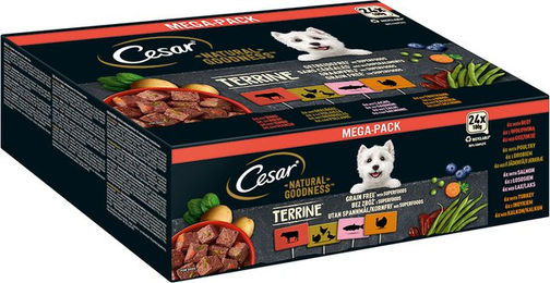 Produktbild von Cesar Natural Goodness Getreidefrei mit Superfoods Terrine Mix - 48 x 100 g