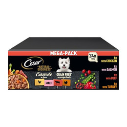 Produktbild von Cesar Natural Goodness Premium Hunde Nassfutter 4 Varietäten in Sauce - 24 x 100 g