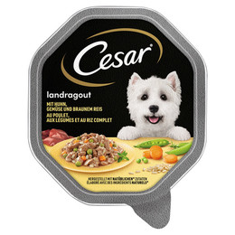 Produktbild von Cesar Schale Landragout mit Huhn, Gemüse und braunem Reis - 14 x 150 g