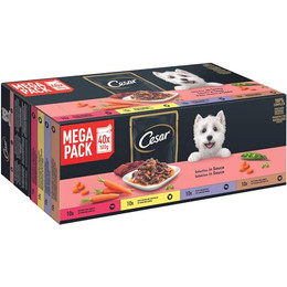 Produktbild von Cesar Selektion in Sauce Premium Hunde Nassfutter - 40 x 100 g