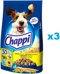 Produktbild von CHAPPI Trockenfutter mit Geflügel und Gemüse - 3 x 2,7 kg