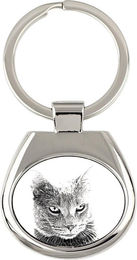 Produktbild von Chartreux - keychain with a cat, keychain with a print, personalized pendant from the Art-Dog brand silber