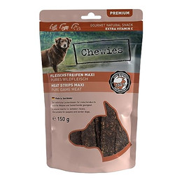 Produktbild von Chewies Fleischstreifen MAXI Hundeleckerli aus 100% Wildfleisch - 150 g