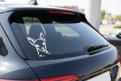Produktbild von Chihuahua Kopf Aufkleber I Wandtattoo