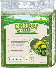 Produktbild von Chipsi Sunshine Bio Plus Bergwiesenheu Bio Löwenzahn - 3 x 600 g
