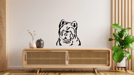Produktbild von Chow Chow kurzhaar Kopf Wandtattoo Wandbild Wandsticker Wandaufkleber Wanddekoration