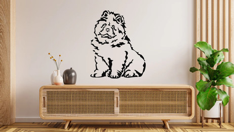 Produktbild von Chow Chow langhaar Wandtattoo Wandbild Wandsticker Wandaufkleber Wanddekoration