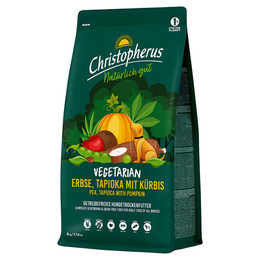 Produktbild von Christopherus Dog Vegetarian Trockenfutter Erbse, Tapioka & Kürbis - 8 kg