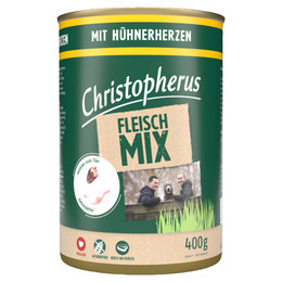 Produktbild von Christopherus Fleischmix mit Hühnerherzen - 6 x 400 g