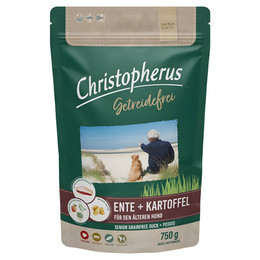Produktbild von Christopherus Getreidefrei Älterer Hund Ente & Kartoffel 750 g