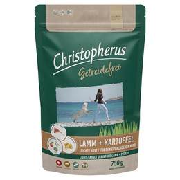 Produktbild von Christopherus Getreidefrei Erwachsener Hund Leichte Kost Lamm & Kartoffel 750 g