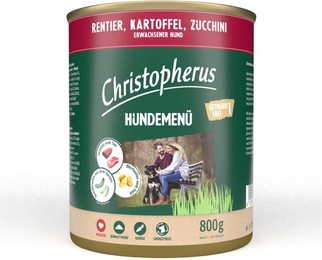 Produktbild von Christopherus Hundemenü mit Rentier, Kartoffel und Zucchini - 6 x 800 g