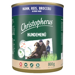 Produktbild von Christopherus Hundemenü Senior mit Huhn, Reis und Broccoli - 6 x 800 g