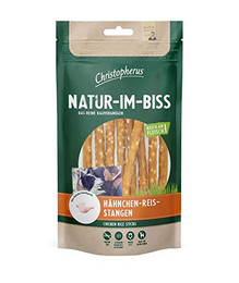 Produktbild von Christopherus Kausticks Hähnchen-Reis-Stangen für Hunde - 12 x 70 g