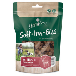 Produktbild von Christopherus Soft-Im-Biss Hirsch Hundesnack - 12 x 125 g