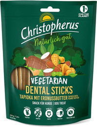 Produktbild von Christopherus Vegetarian Dental Stick Tapioka mit Erdnussbutter - 10 x 250 g