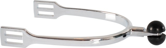 Produktbild von Chromierte Pferde-Eperons mit Gummikugel und Nylonriemen Pro-Light