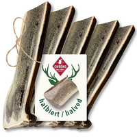 Produktbild von ChronoBalance Hirschgeweih Kauspielzeug für Hunde 5er Set halbiert - 5 x 600 g