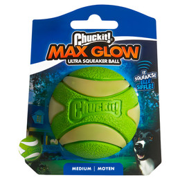 Produktbild von Chuckit! Max Glow Ultra Squeaker Ball Medium - 1 Stk.