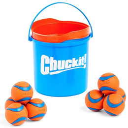 Produktbild von Chuckit! Ultra Ball Hundespielzeug mit Eimer, 8 Stück