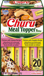 Produktbild von Churu Dog Meal Topper 20 x 14g - Chicken with Salmon & Chicken with Pumpkin Variety
