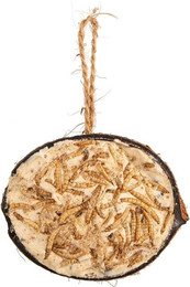 Produktbild von CJ Wildlife Kokosnuss halb mit Mehlwürmer - 200 g
