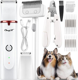 CkeyiN Hundeschermaschine multifunktionale kabellose Tierhaarschneidemaschinen Set – Bild 1 von 5
