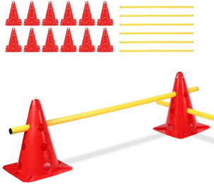 Produktbild von Clanmacy Agility-Hürde 6er Set Steckhürdenset Hunde Training