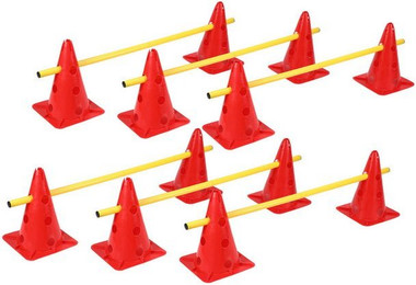 Produktbild von Clanmacy Agility-Hürde Steckhürdenset 6er rot Kunststoff