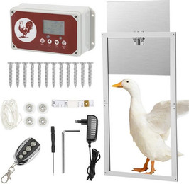 Produktbild von Clanmacy Automatische Hühnerklappe mit LCD-Anzeige und Lichtsensor