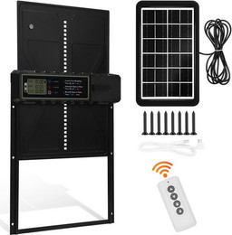 Produktbild von Clanmacy Automatische Hühnerklappe mit Solar-Timer und Einklemmschutz
