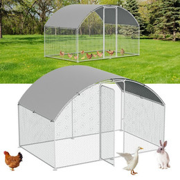 Produktbild von Clanmacy Freigehege Hühnerhaus Kuppeldach 3x2x2m Outdoor Hühnerstall