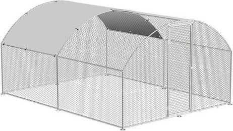 Produktbild von Clanmacy Freigehege Hühnerstall mit PE Dach Kuppel 3x4x2m