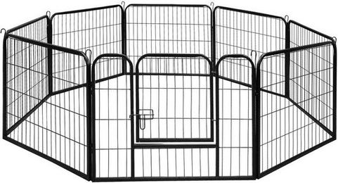 Produktbild von Clanmacy Freigehege Welpenauslauf mit Dach und Türen