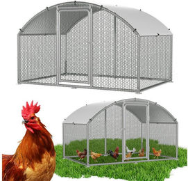 Clanmacy Hühnerstall Hühnerstall Hühnerstall mit Dach aus verzinktem Stahl für Garten – Bild 1 von 5