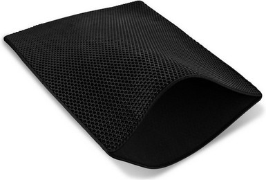 Produktbild von Clanmacy Katzentoilette Katzenstreu Matte 78x60cm Schwarz
